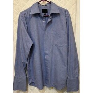 FUBU Button Up Shirt Mens Long Sleeve Blue 15 1/2 collar size 34/35